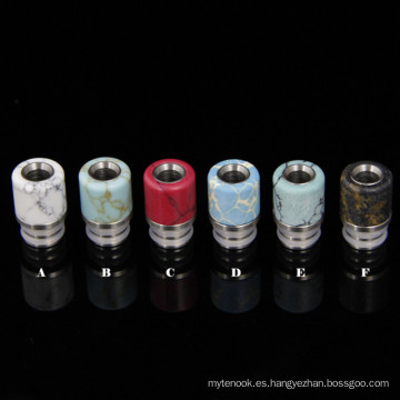 Turquesa Ceramic Drip Tips Color Electrónico Cigarrillo Aluminio Resistencia al calor 510 Goteo Sugerencia